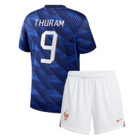Camiseta Francia Marcus Thuram #9 Primera Equipación Replica Mundial 2026 para niños mangas cortas (+ Pantalones cortos)